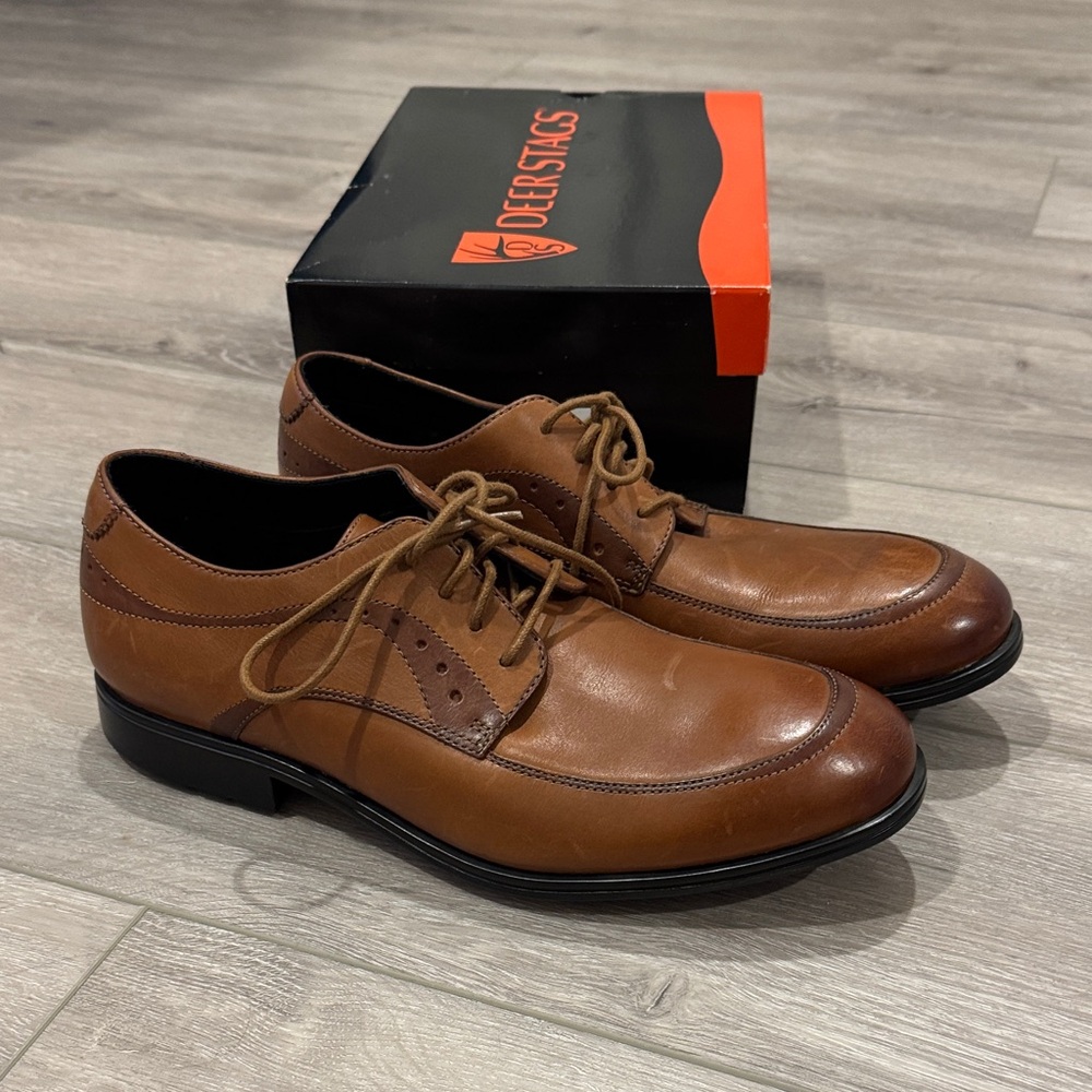 Deer Stags  Tan Leather Oxfords